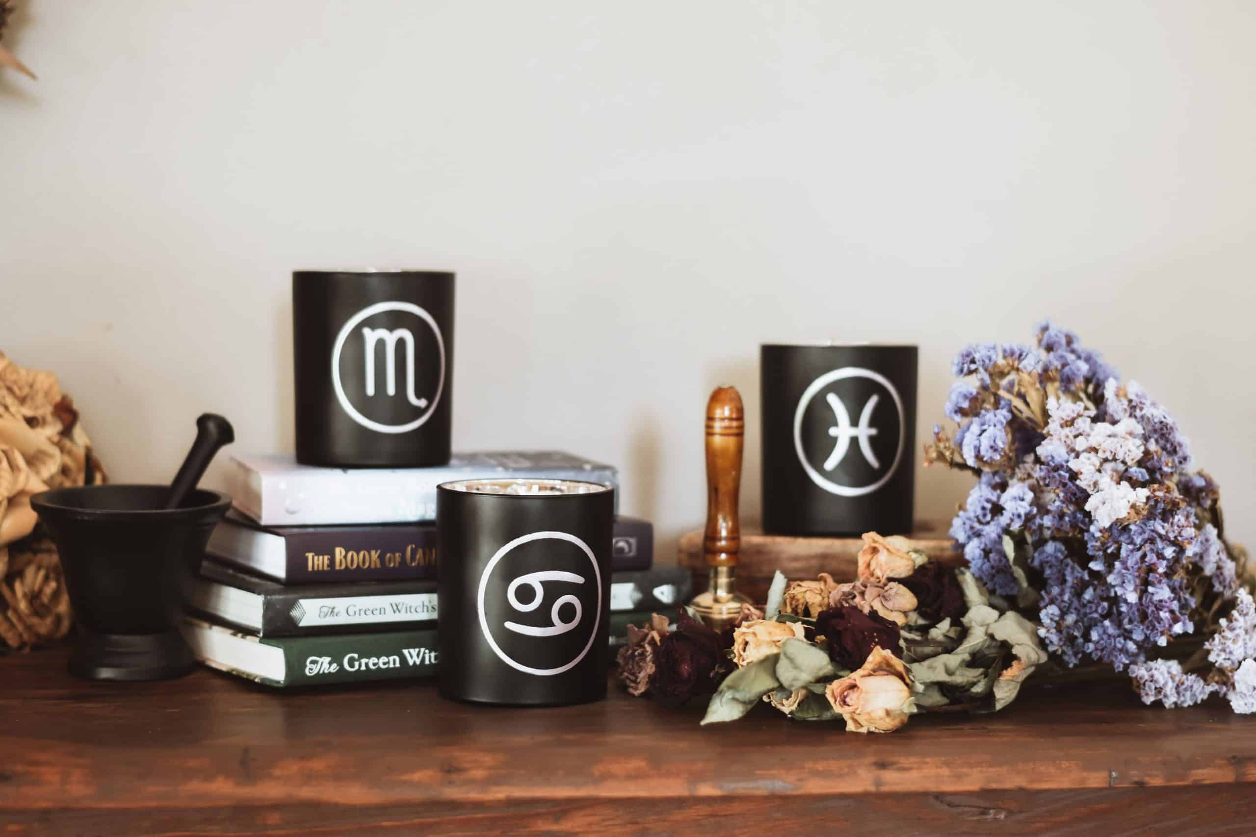 Zodiac candles water signs