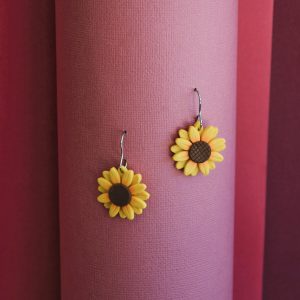 Sunflower Dangle Hook earrings